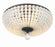 Crystorama Bella 3 Light Matte Black Semi Flush Mount