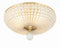 Crystorama Bella 4 Light Antique Gold Semi Flush Mount