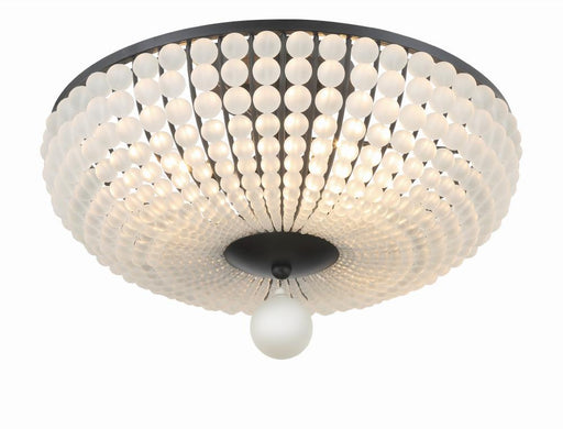 Crystorama Bella 4 Light Matte Black Semi Flush Mount