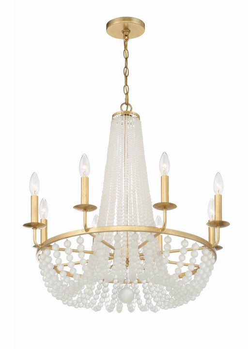 Crystorama Bella 8 Light Antique Gold Chandelier