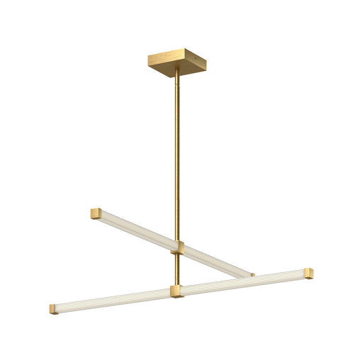 Blade 32-in Brushed Gold Led Chandeliers | CH23532-BG-UNV