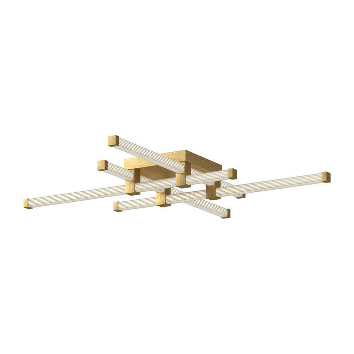 Blade 34-in Brushed Gold Led Flush Mount | FM23534-BG-UNV