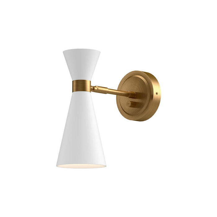 Blake 4-in Aged Gold/white 1 Light Wall/vanity | WV574404WHAG