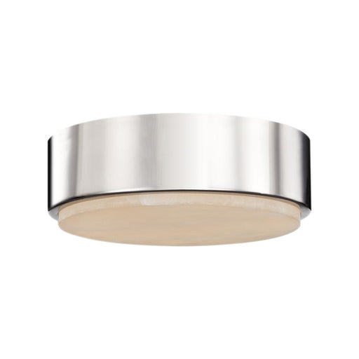 Alora Blanco 8-in Polished Nickel/Alabaster LED Flush Mount