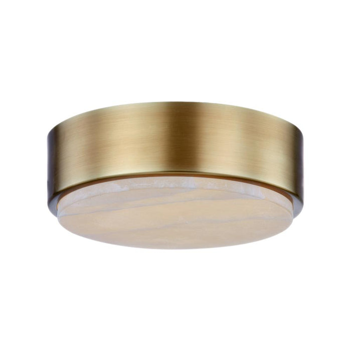Blanco 8-in Vintage Brass/alabaster Led Flush Mount | FM325108VBAR