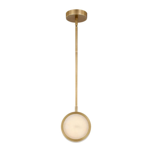 Blanco 6-in Vintage Brass/alabaster Led Pendant | PD325106VBAR-UNV