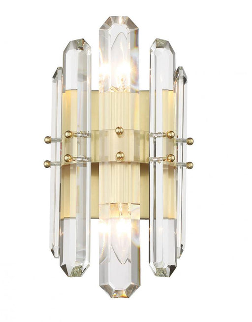 Crystorama Bolton 2 Light Aged Brass Sconce