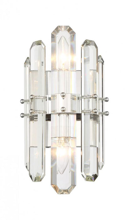 Crystorama Bolton 2 Light Polished Nickel Sconce