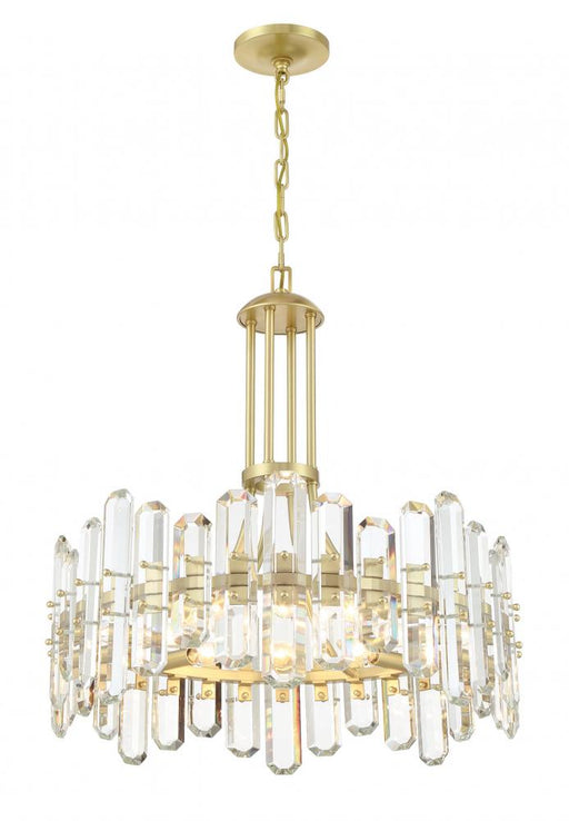 Crystorama Bolton 8 Light Aged Brass Chandelier