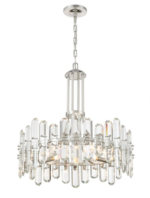 Crystorama Bolton 8 Light Polished Nickel Chandelier