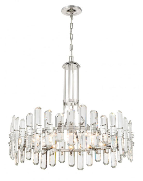 Crystorama Bolton 12 Light Polished Nickel Chandelier