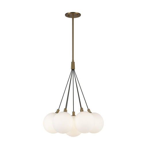 Kuzco Lighting Inc Bolla 16-in Brushed Gold/Opal Glass LED Chandelier