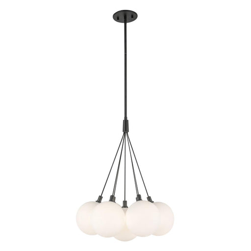 Kuzco Lighting Inc Bolla 16-in Black/Opal Glass LED Chandelier