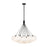 Kuzco Lighting Inc Bolla 28-in Black/Opal Glass LED Chandelier