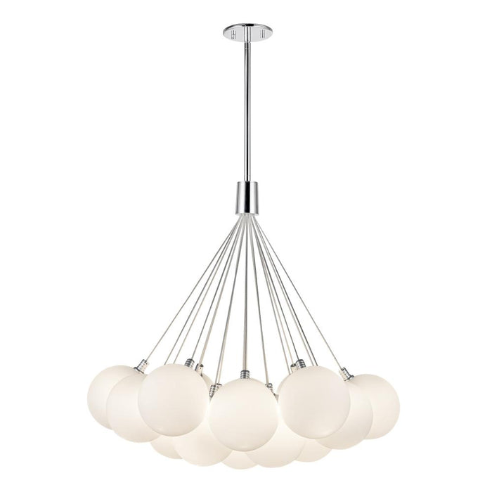 Bolla 28-in Opal Glass Led Chandelier | CH3128-OP