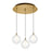 Bolla 12-in Brushed Gold 3-light Multi Pendant | MP3106BG-03