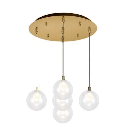 Bolla 16-in Brushed Gold 5-light Multi Pendant | MP3106BG-05