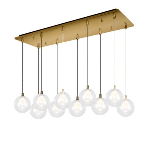 Bolla 29-in Brushed Gold 10-light Multi Pendant | MP3106BG-10