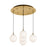 Bolla 16-in Brushed Gold/opal Glass 5-light Multi Pendant | MP3106BGOP-05