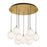 Bolla 20-in Brushed Gold/opal Glass 9-light Multi Pendant | MP3106BGOP-09