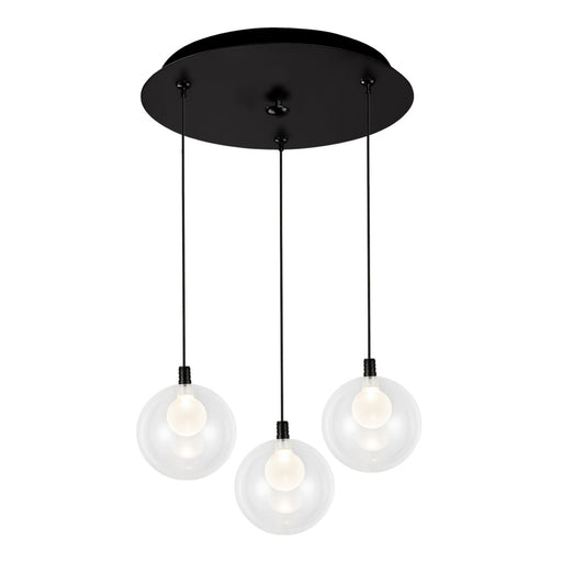 Bolla 12-in Black 3-light Multi Pendant | MP3106BK-03
