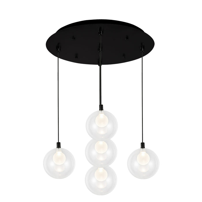 Bolla 16-in Black 5-light Multi Pendant | MP3106BK-05