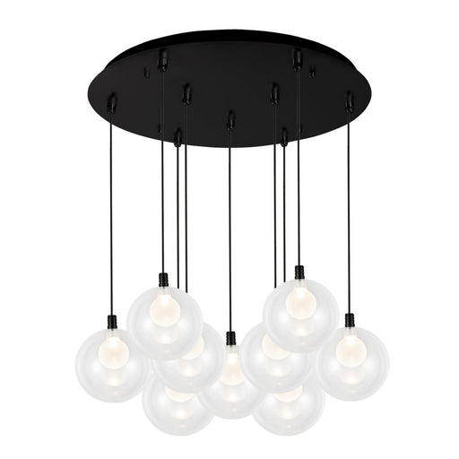 Bolla 20-in Black 9-light Multi Pendant | MP3106BK-09