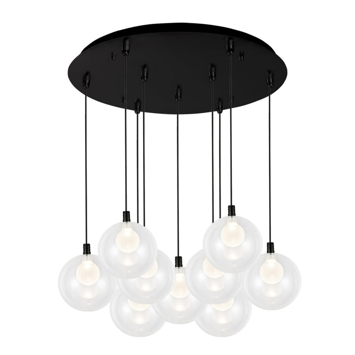 Bolla 20-in Black 9-light Multi Pendant | MP3106BK-09