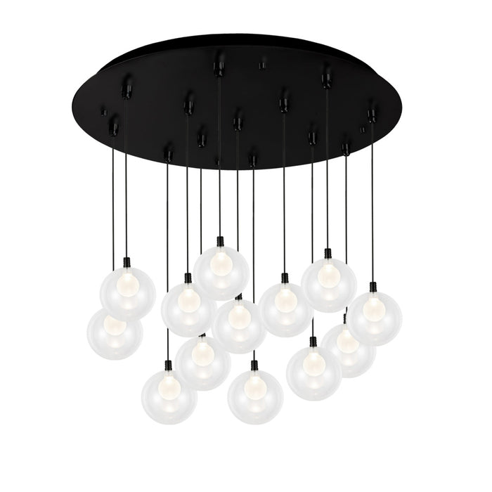 Bolla 25-in Black 13-light Multi Pendant | MP3106BK-13