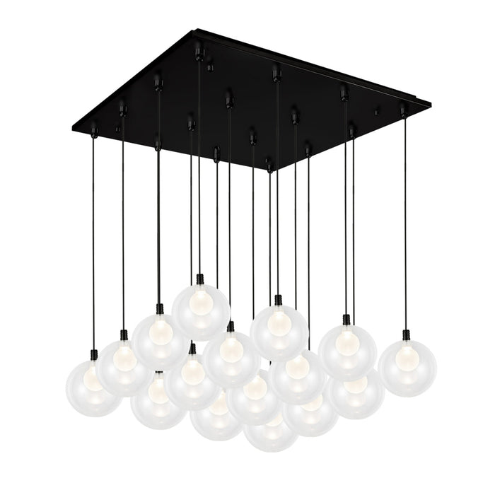 Bolla 21-in Black 16-light Multi Pendant | MP3106BK-16