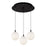 Bolla 12-in Black/opal 3-light Multi Pendant | MP3106BKOP-03