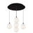 Bolla 16-in Black/opal Glass 5-light Multi Pendant | MP3106BKOP-05