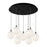 Bolla 20-in Black/opal Glass 9-light Multi Pendant | MP3106BKOP-09