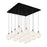 Bolla 21-in Black/opal Glass 16-light Multi Pendant | MP3106BKOP-16