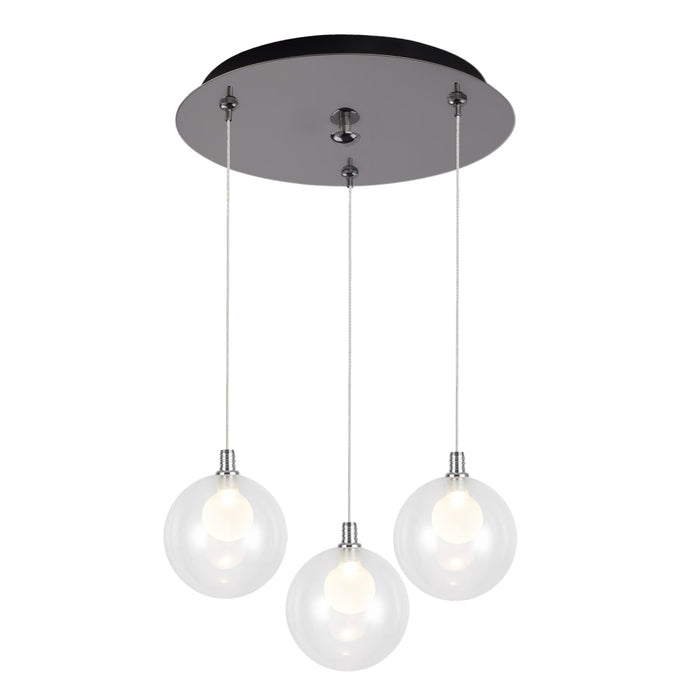 Bolla 12-in Chrome 3-light Multi Pendant | MP3106CH-03