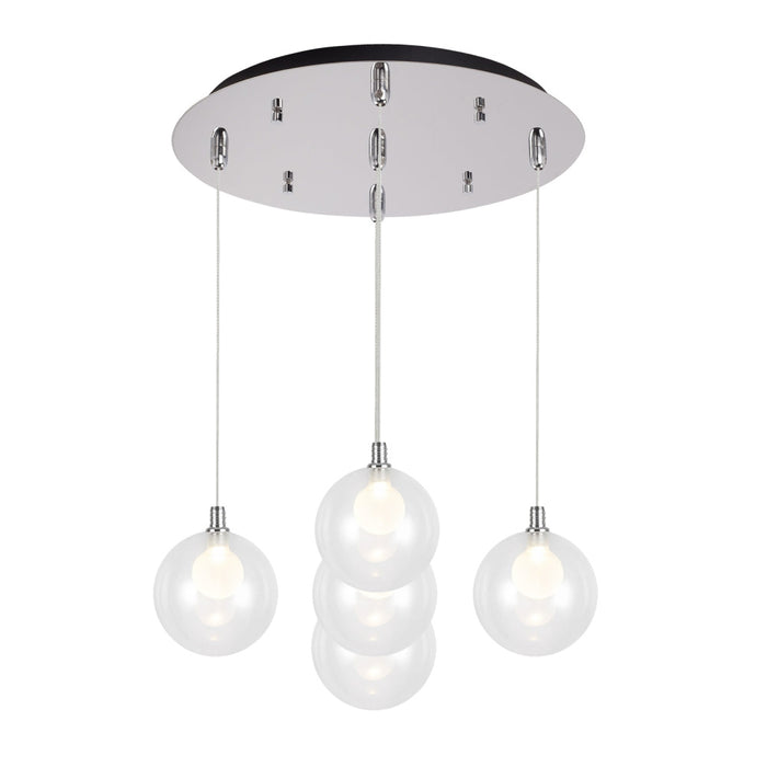 Bolla 16-in Chrome 5-light Multi Pendant | MP3106CH-05