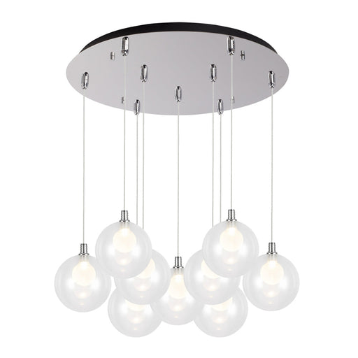 Bolla 20-in Chrome 9-light Multi Pendant | MP3106CH-09