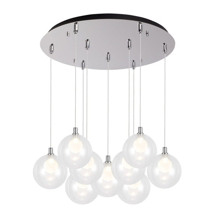 Bolla 20-in Chrome 9-light Multi Pendant | MP3106CH-09