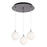 Bolla 12-in Chrome/opal Glass 3-light Multi Pendant | MP3106CHOP-03