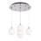 Bolla 16-in Chrome/opal Glass 5-light Multi Pendant | MP3106CHOP-05