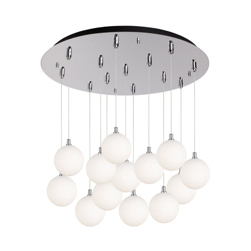 Bolla 25-in Chrome/opal Glass 13-light Multi Pendant | MP3106CHOP-13