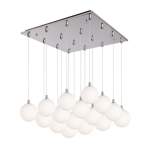 Bolla 21-in Chrome/opal Glass 16-light Multi Pendant | MP3106CHOP-16