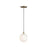 Kuzco Lighting Inc Bolla 5-in Brushed Gold/Opal Glass LED Pendant