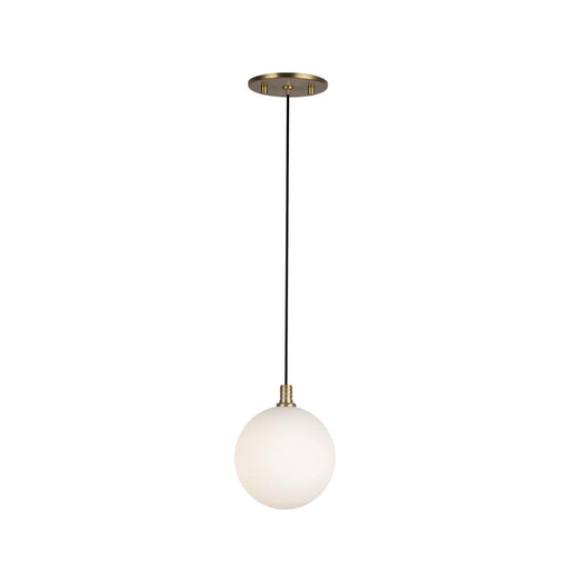 Kuzco Lighting Inc Bolla 5-in Brushed Gold/Opal Glass LED Pendant