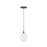 Kuzco Lighting Inc Bolla 5-in Black/Opal Glass LED Pendant