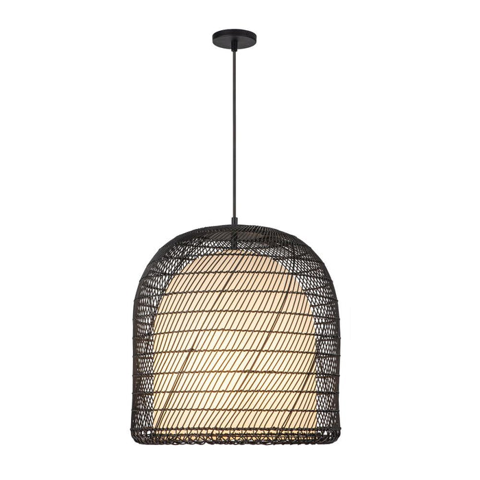 Bondi 20-in Matte Black/opal Glass 1 Light Pendant | PD631920MBOP