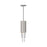 Bordeaux 4-in Brushed Nickel/clear Ribbed Glass Led Pendant | PD502204BNCR
