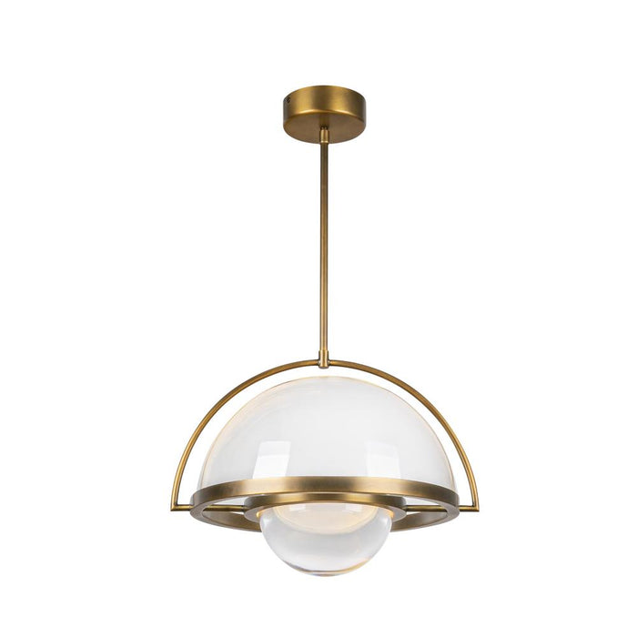 Kuzco Lighting Inc Bowery 14-in Vintage Brass LED Pendant