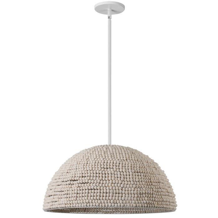 1 Light Incandescent Vintage White Pendant | BRE-201P-VW