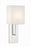 Crystorama Brent 1 Light Polished Nickel Sconce